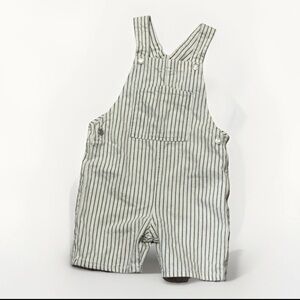 ZARA Kids Pinstripe Cotton Shortalls | Size 4–5Y | Toddler Unisex Summer Outfit